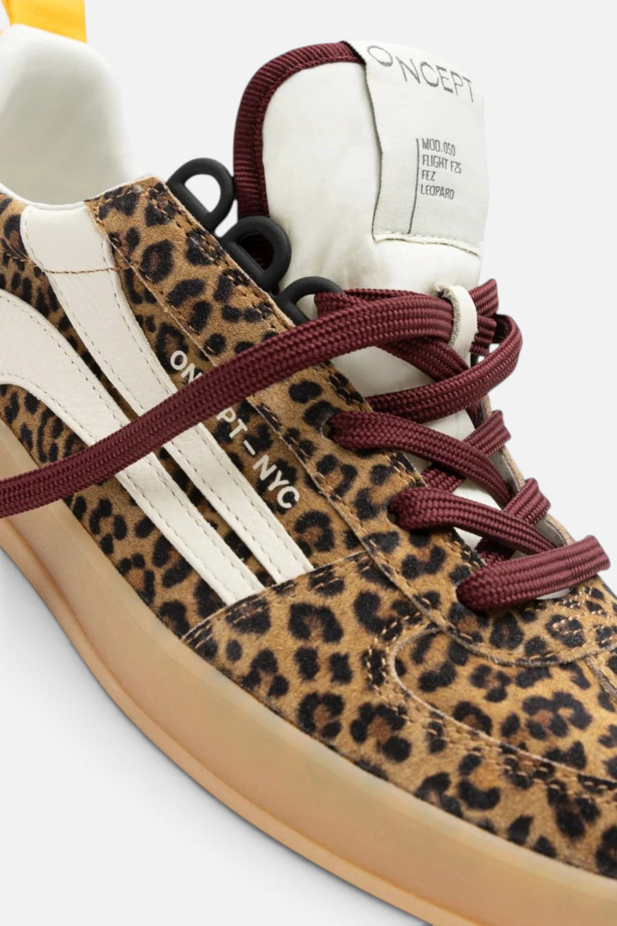 Oncept Women's Fez Court Sneaker in Leopard – detail