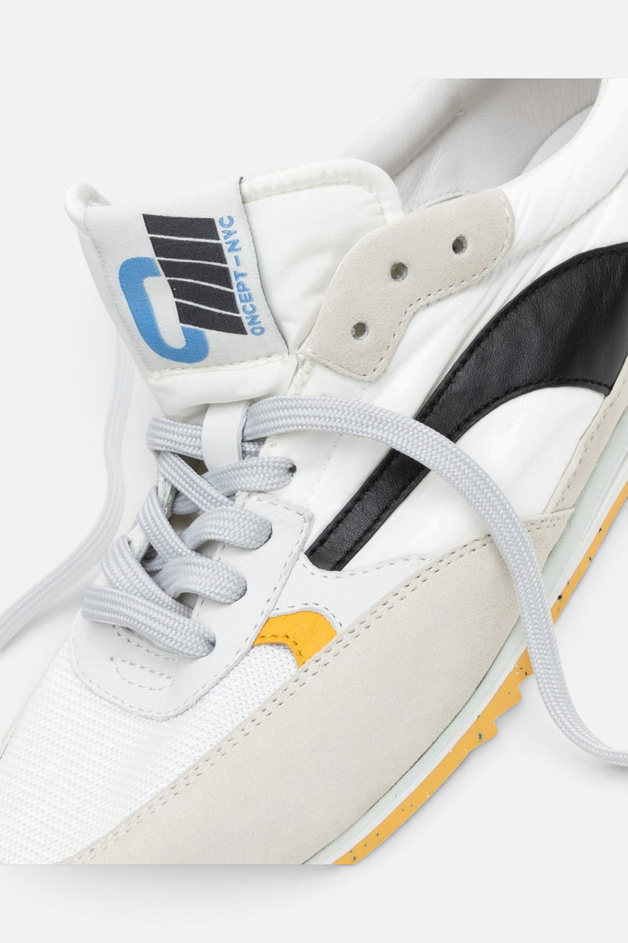 Oncept Women's Montreal Sneakers in White Black – flat lay