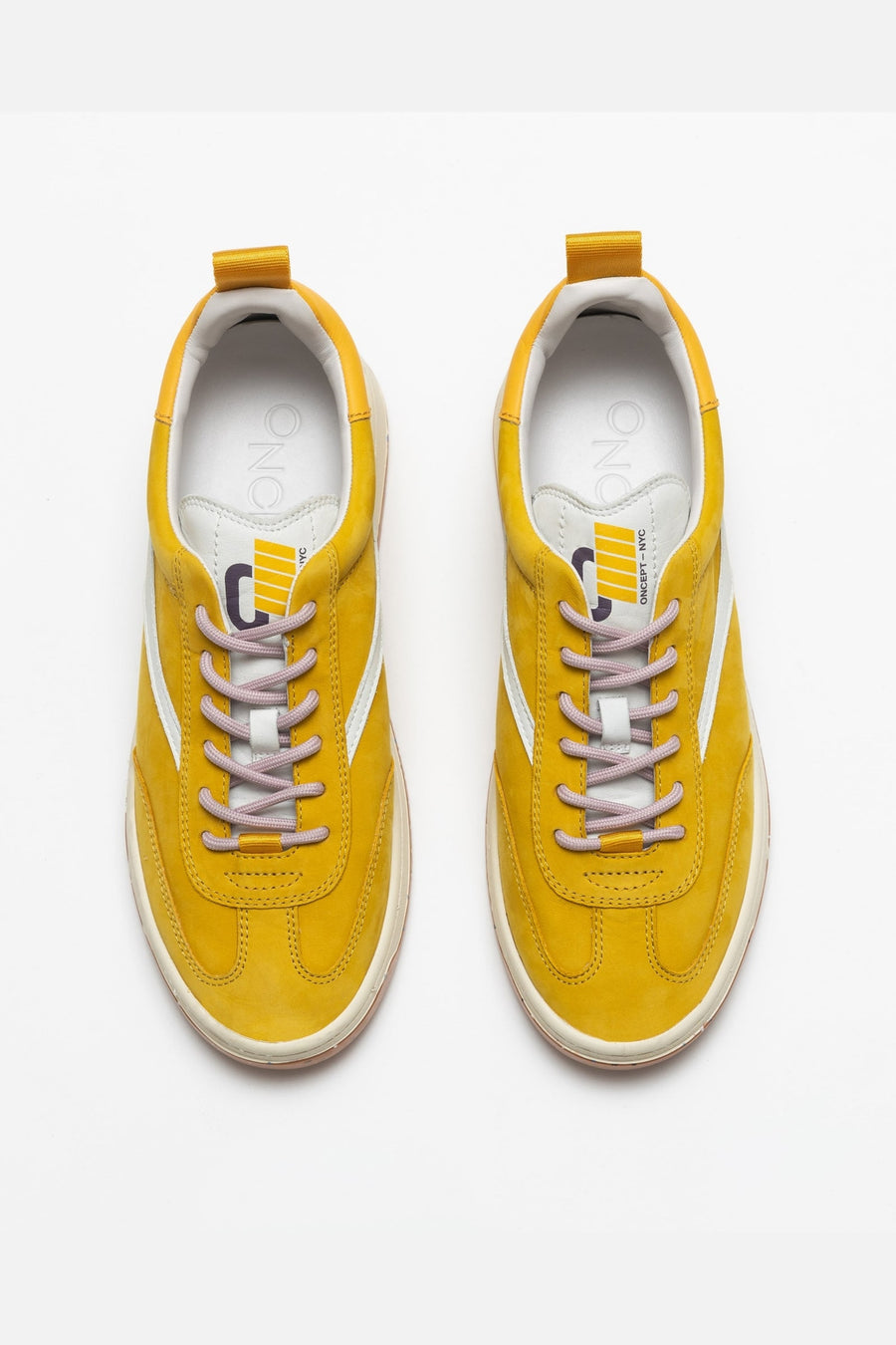 Oncept Women's Panama Sneakers in Yellow Maize – back view