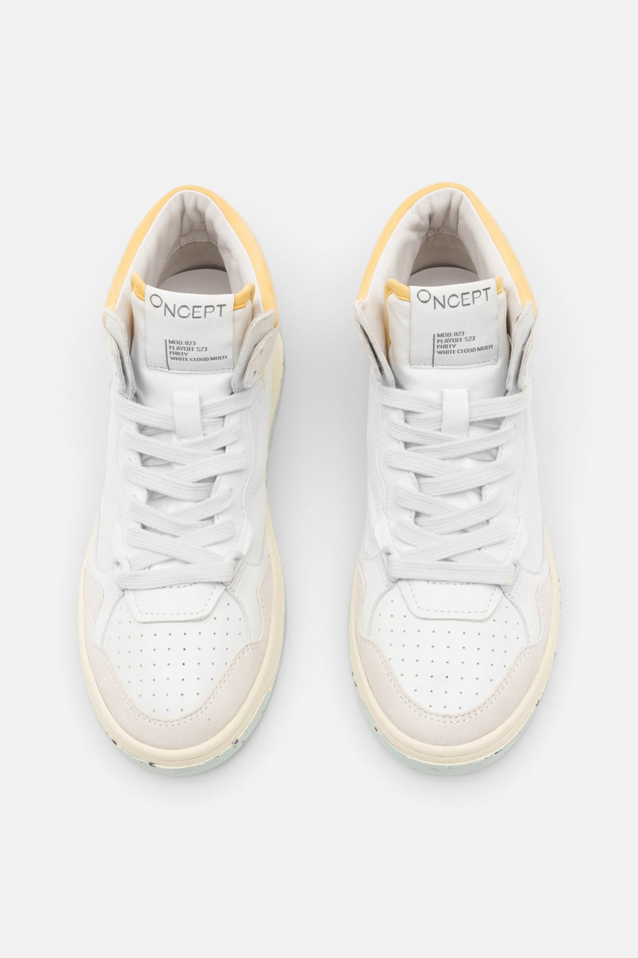 Oncept Women's Philly Sneakers in White Cloud Multi – back view