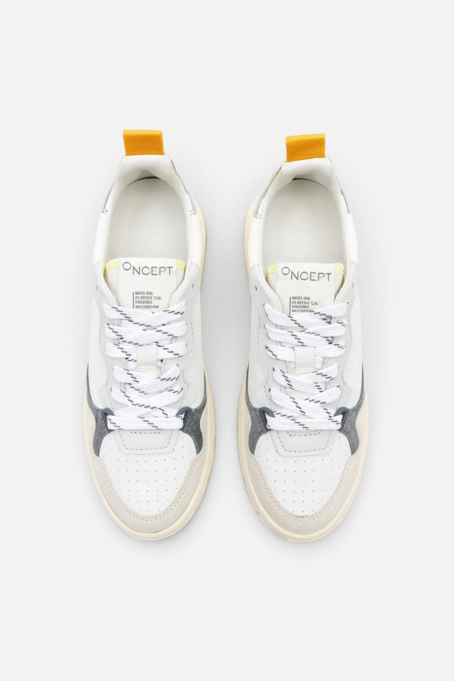 Oncept Women's Phoenix Sneaker in Moonbeam – top view