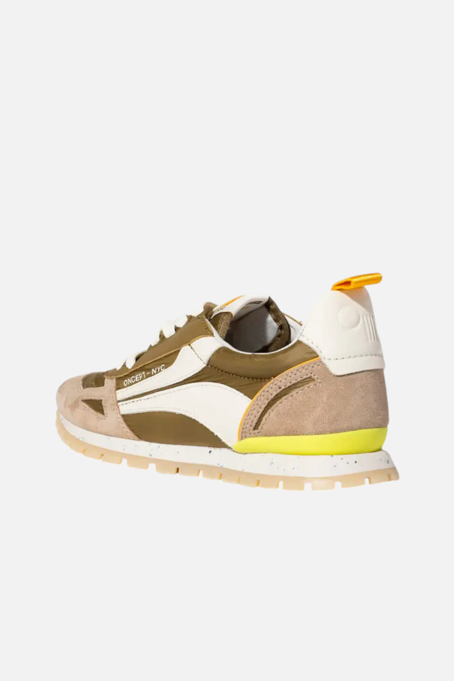 Oncept Women's Toronto Sneaker in Loden – three-quarter view