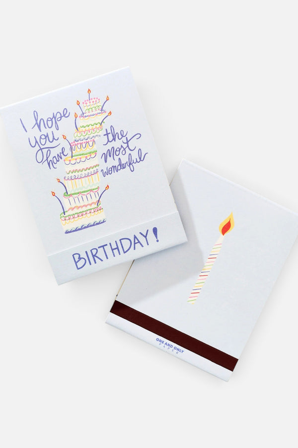 One & Only Paper Birthday Card Matchbook