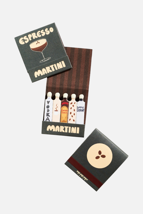 One & Only Paper Espresso Martini 10 Stem Matchbook