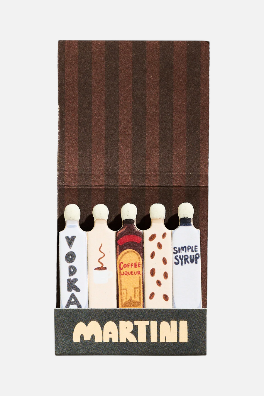 One & Only Paper Espresso Martini 10 Stem Matchbook – side view