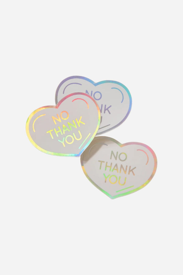 One & Only Paper No Thank You Holographic Sticker