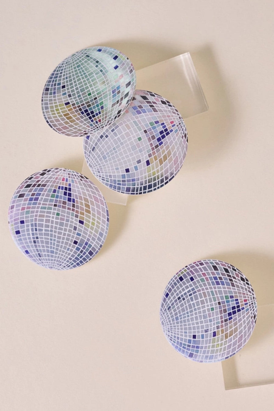 One & Only Paper Rainbow Disco Ball Mirrored Sticker – back view