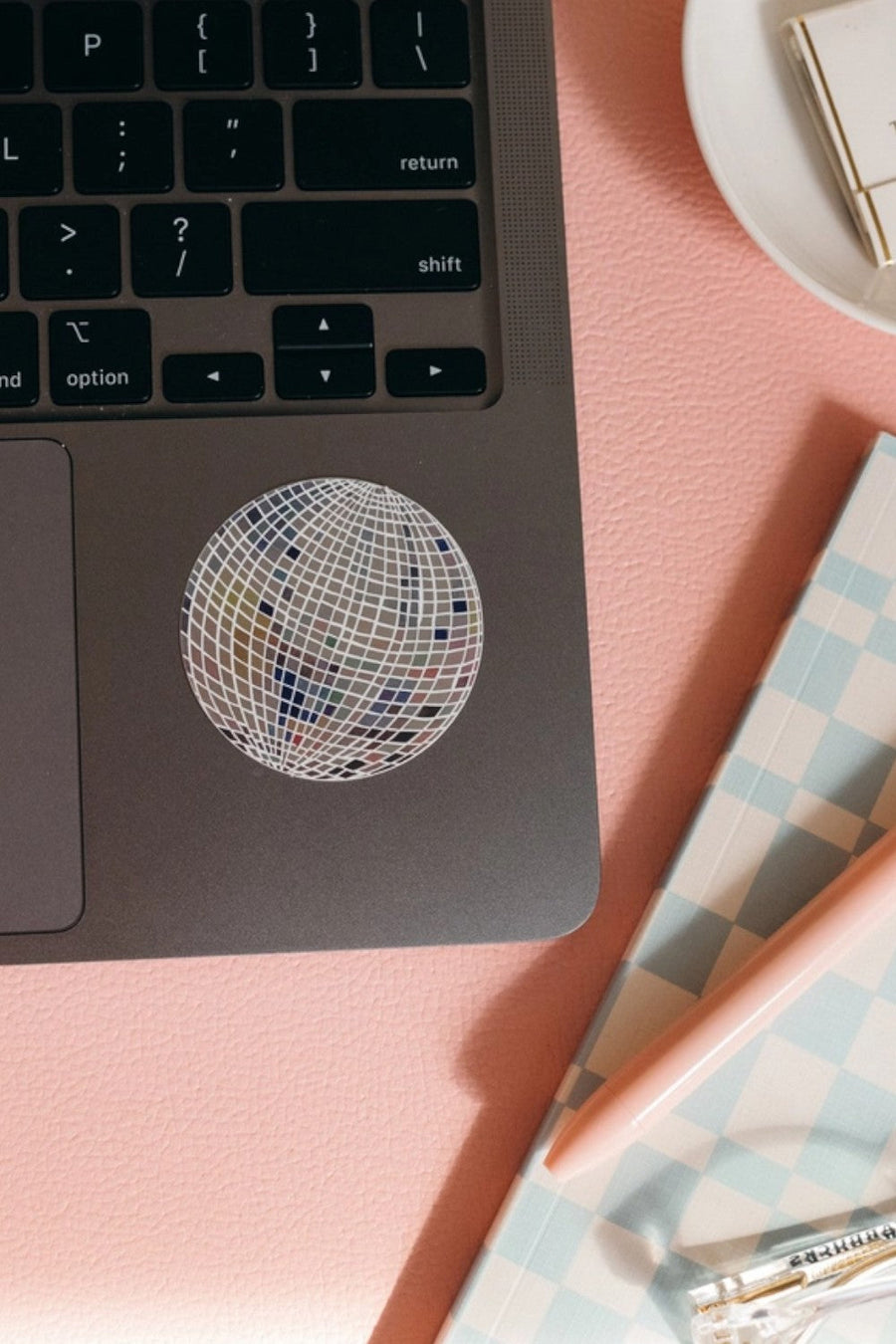 One & Only Paper Rainbow Disco Ball Mirrored Sticker – detail