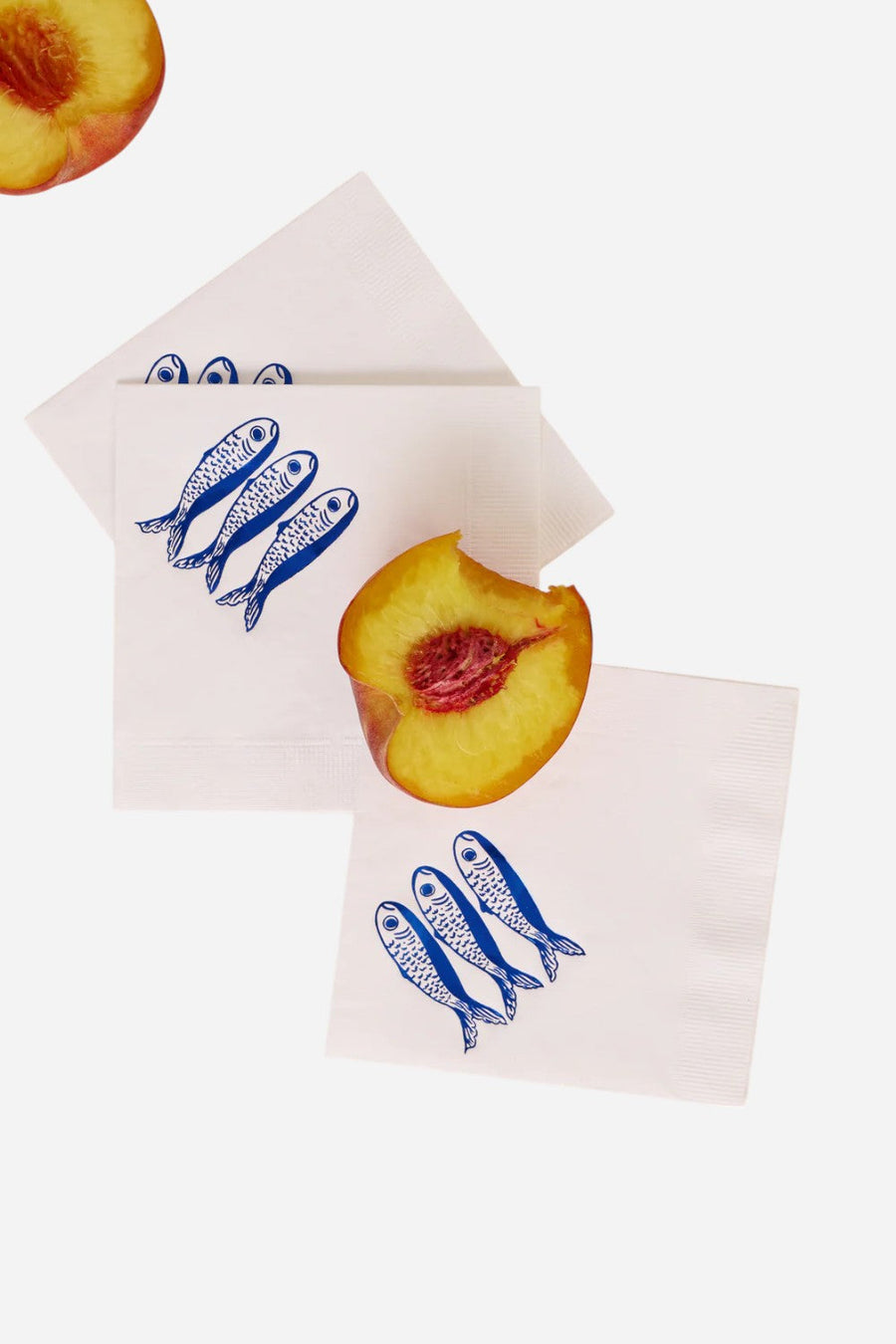 One & Only Paper Sardines Cocktail Paper Beverage Napkin - Set of 20 – back view