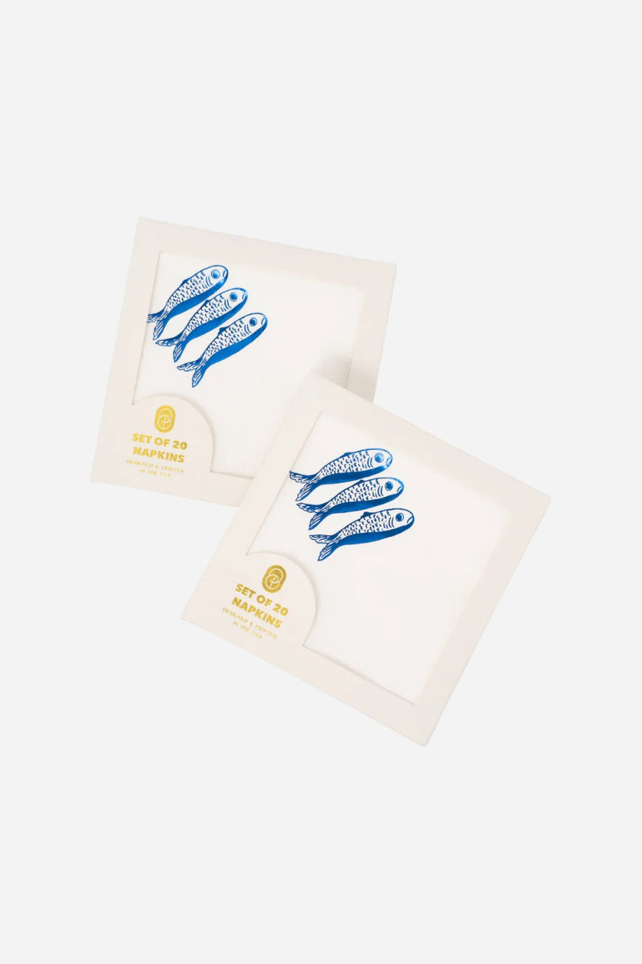 One & Only Paper Sardines Cocktail Paper Beverage Napkin - Set of 20 – side view