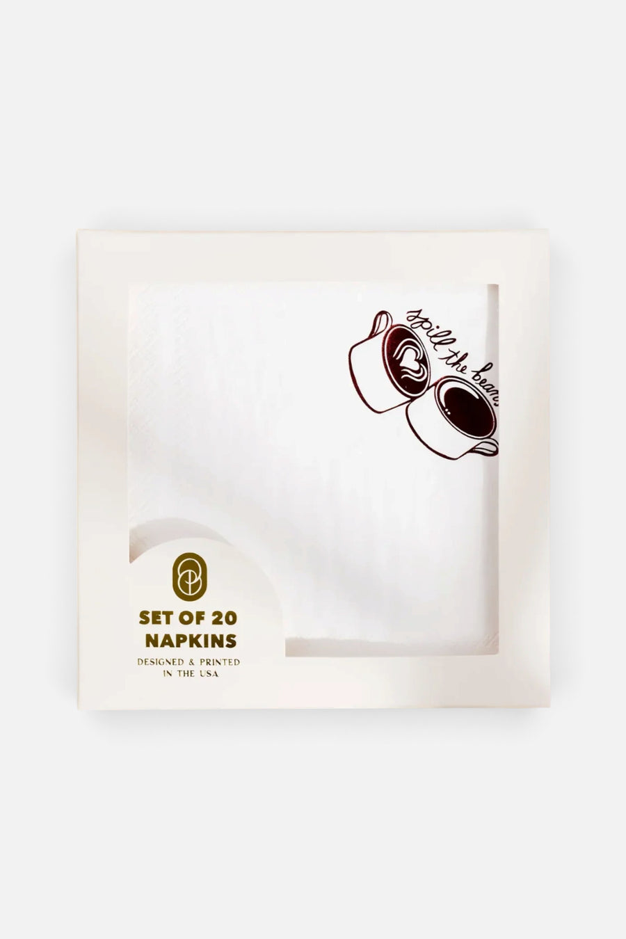 One & Only Paper Spill The Beans Paper Beverage Napkins – back view