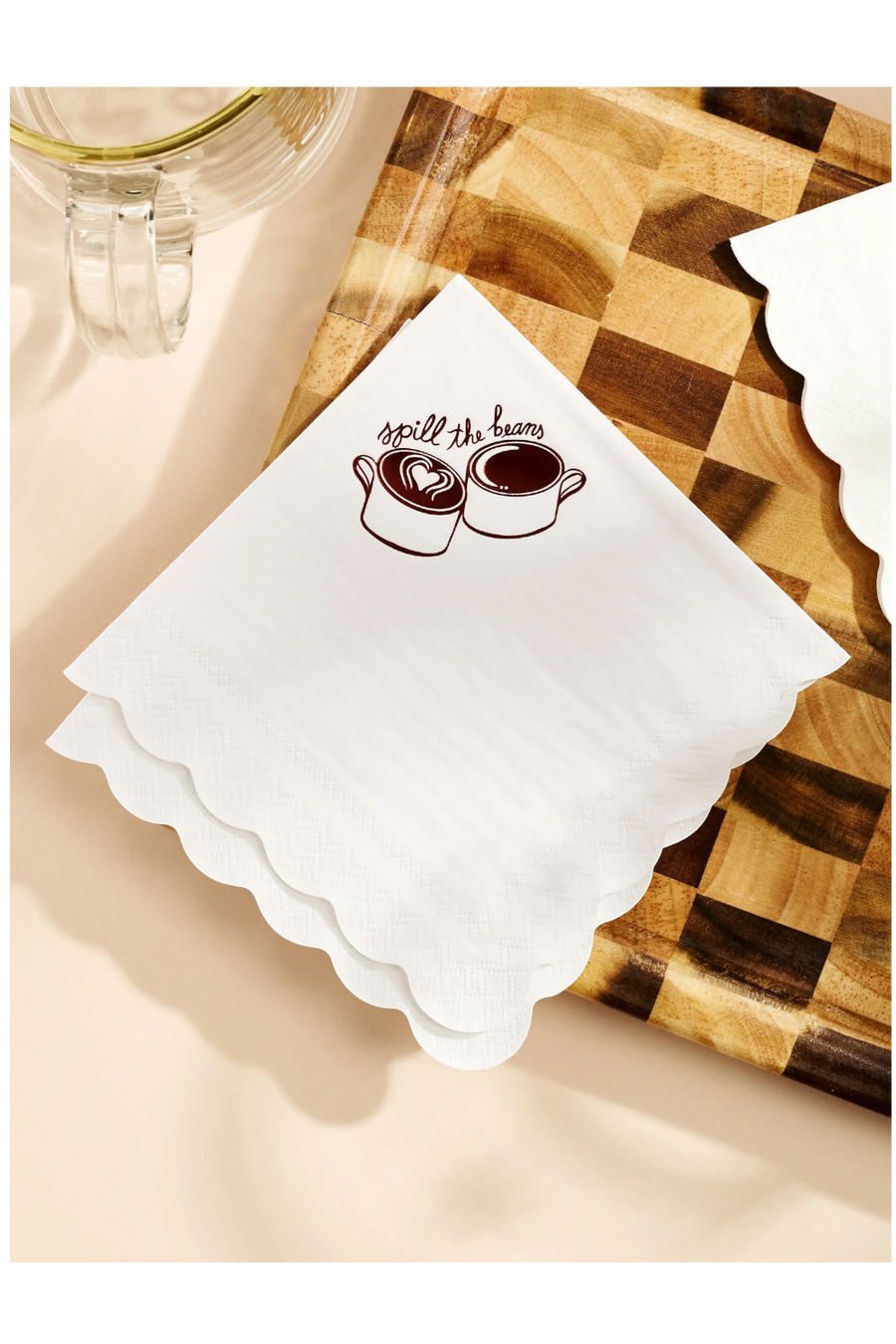 One & Only Paper Spill The Beans Paper Beverage Napkins – side view