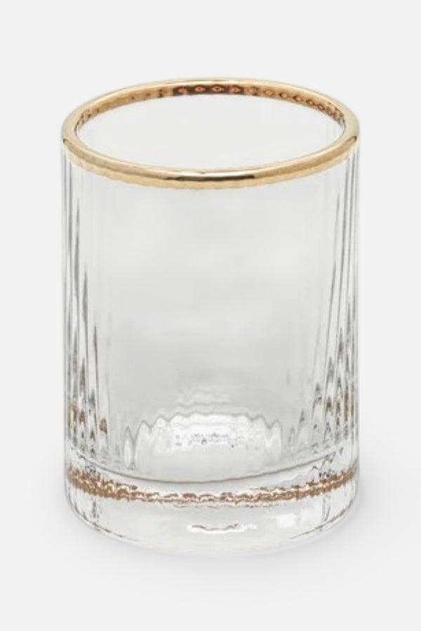 Zodax Optic Shot Glass with Gold Rim