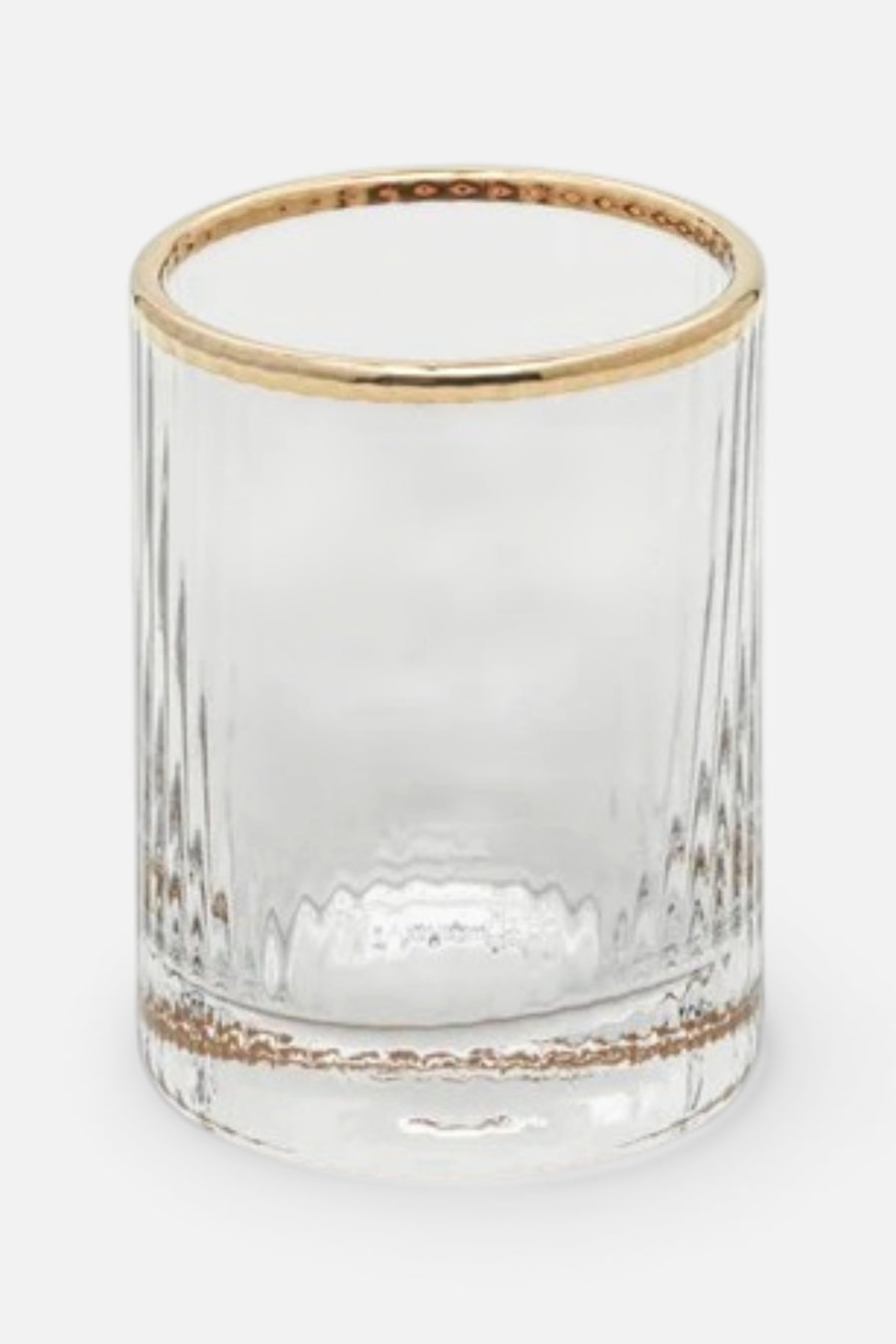 Optic Shot Glass with Gold Rim – front view