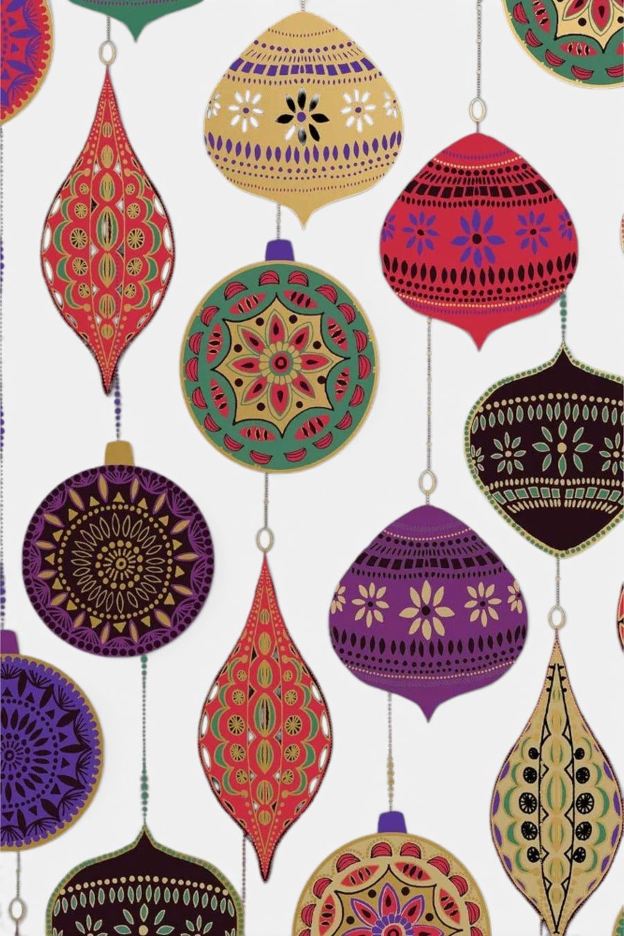 Opulent Ornament Gift Wrapping Paper – front view