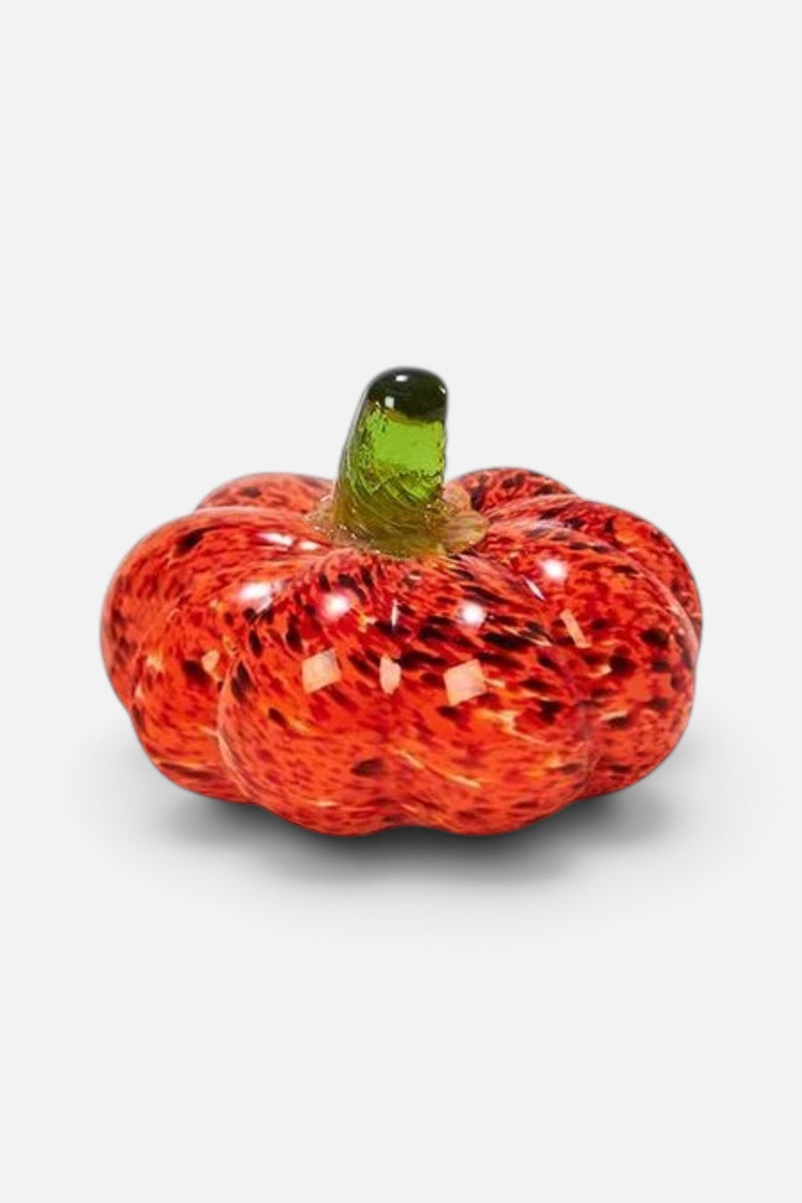 Orange Spike Glass Mini Pumpkin – front view