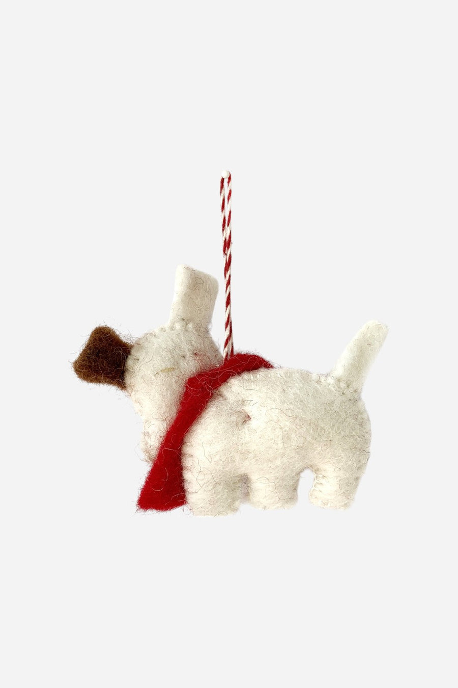 Ornaments 4 Orphans Dog Felt Wool Ornament – back view