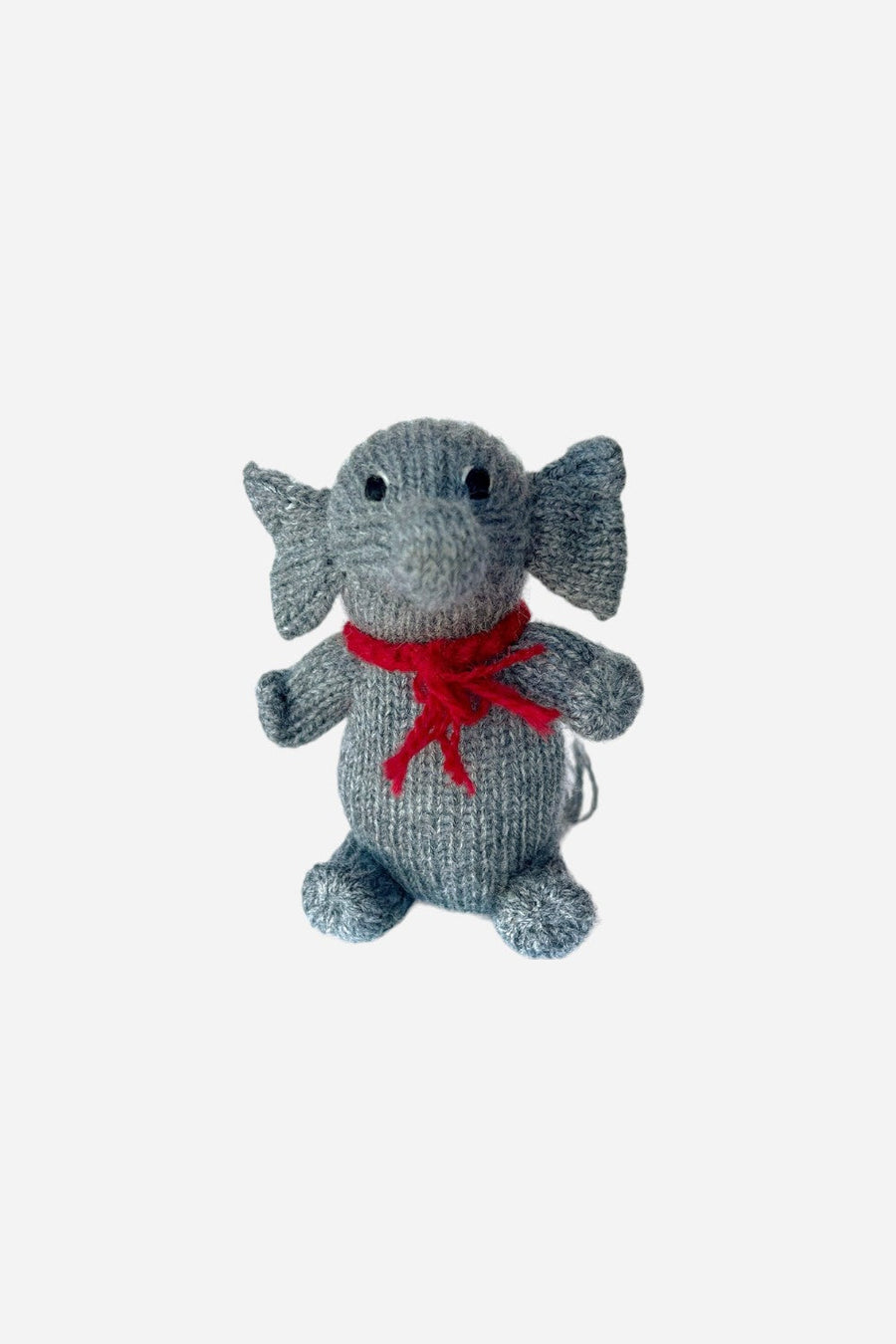 Ornaments 4 Orphans Elephant Knit Wool Ornament – front view