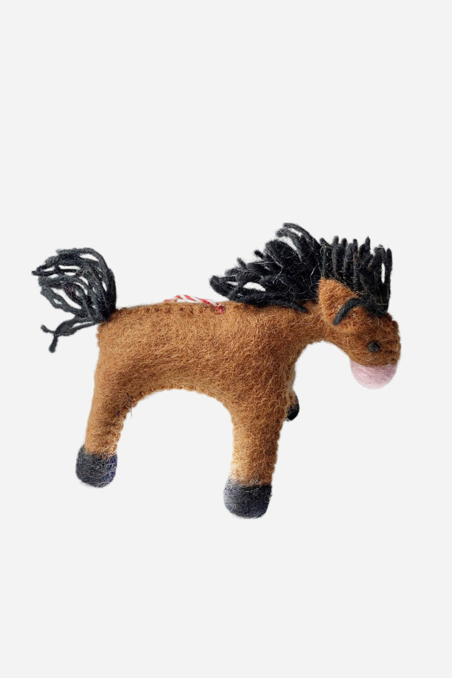 Ornaments 4 Orphans Horse Felt Wool Ornament – front view