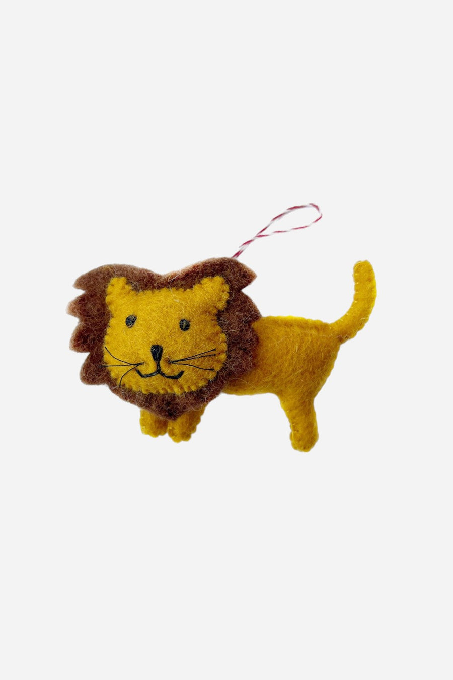 Ornaments 4 Orphans Lion Felt Wool Ornament – front view