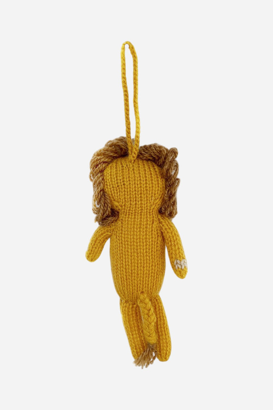 Ornaments 4 Orphans Lion Knit Wool Ornament – back view