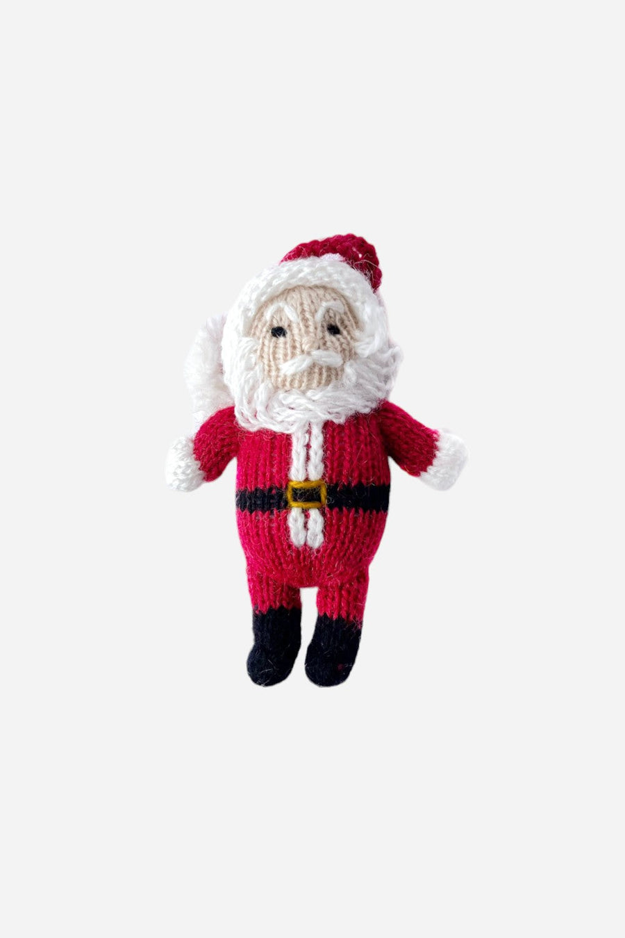 Ornaments 4 Orphans Santa Knit Wool Ornament – front view