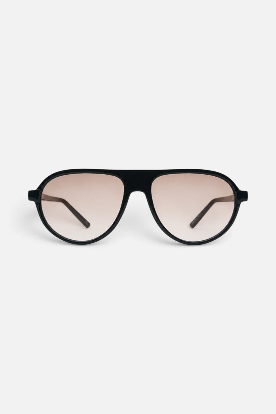 Otra Iggy Sunglasses in Black and Light Brown Fade – front view