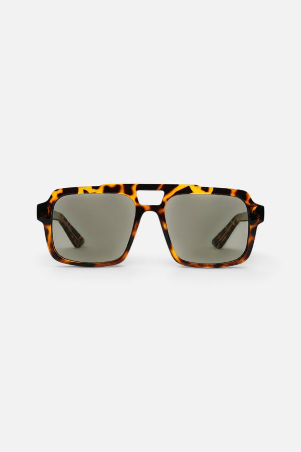 Otra Tame Sunglasses in Tort and Light Green