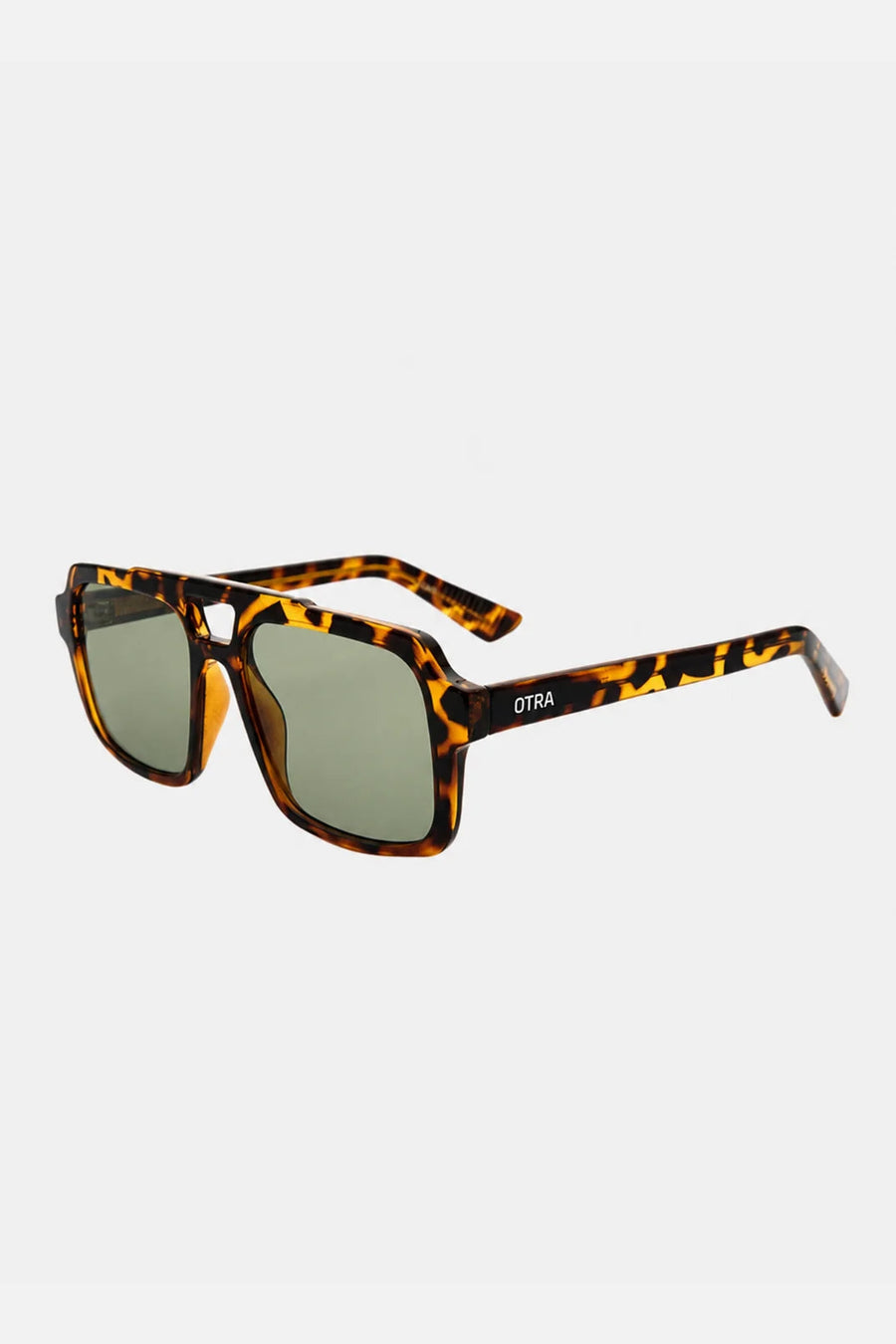 Otra Tame Sunglasses in Tort and Light Green – side view