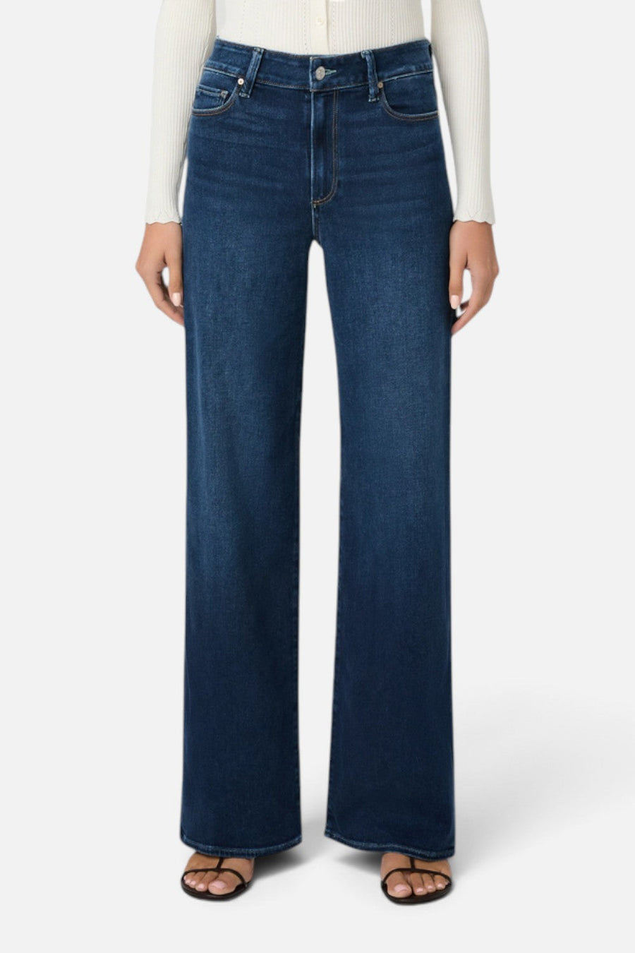 Paige Anessa High-Rise Wide Leg 33" Jeans in Admission – front view