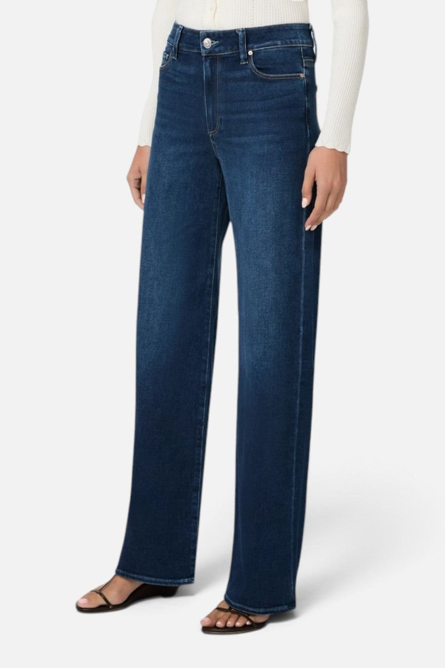 Paige Anessa High-Rise Wide Leg 33" Jeans in Admission – side view