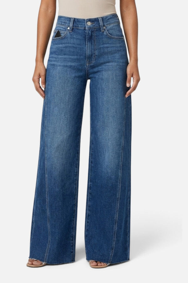 Paige Anessa High-Rise Wide Leg Jeans in Beachline