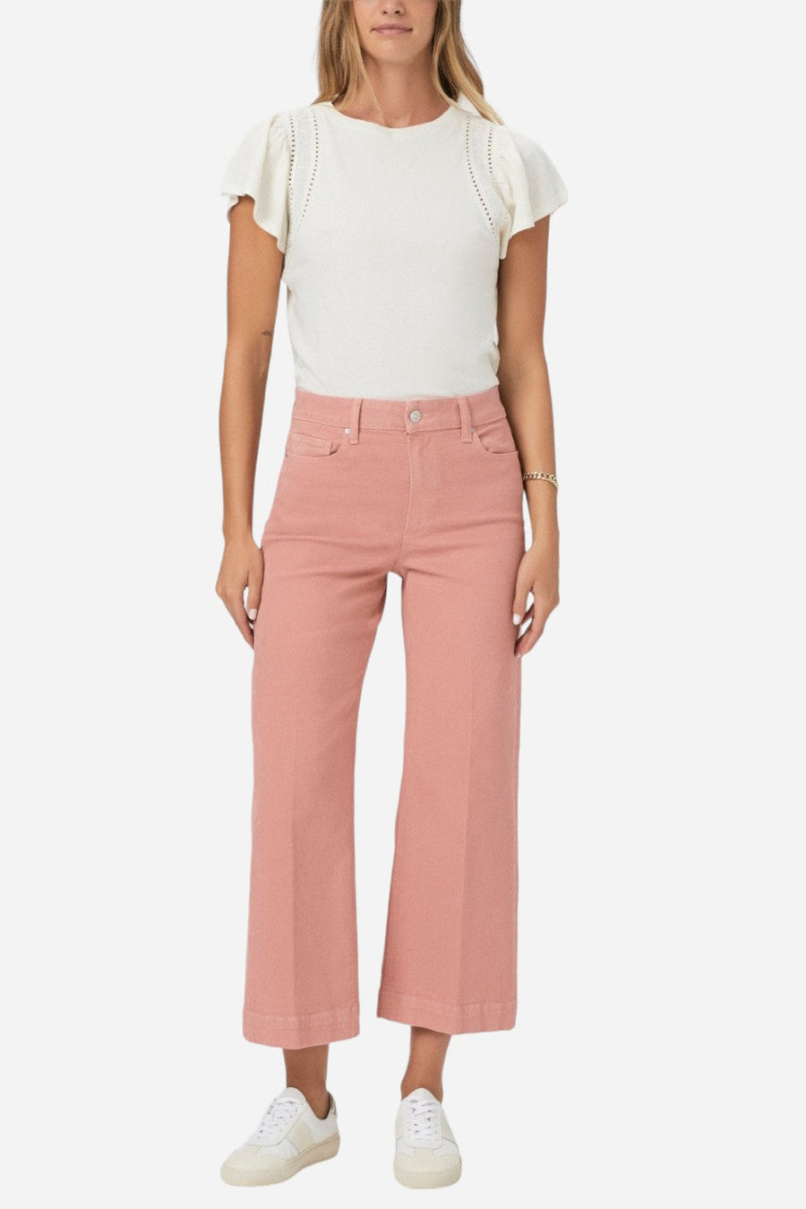 Paige Anessa Pants in Vintage Pink Terracotta – front view