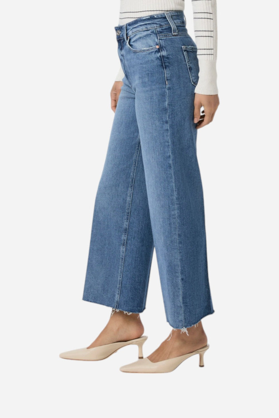Paige Anessa Wide Leg Jean in Poet – back view