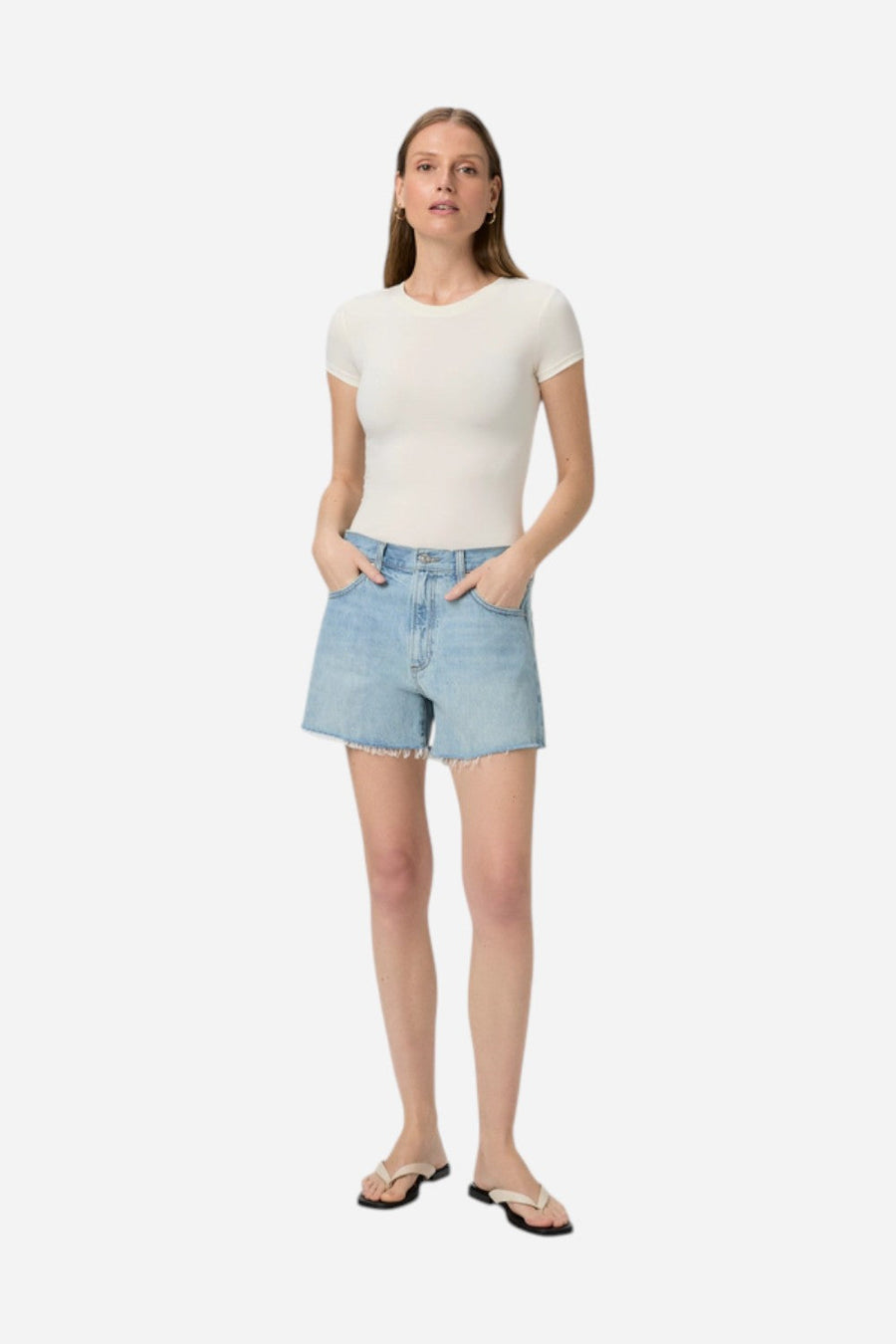 Paige Archie Short in Tayce Distressed – back view