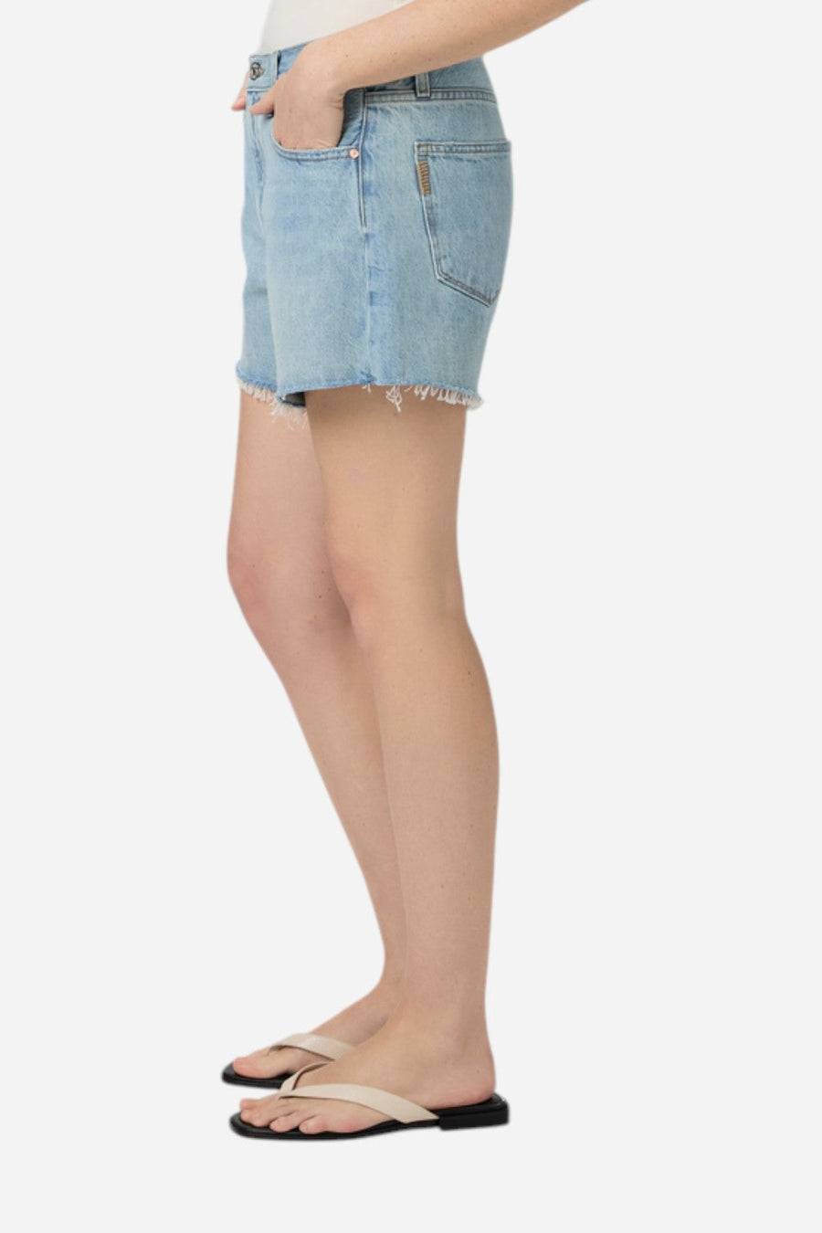Paige Archie Short in Tayce Distressed – side view