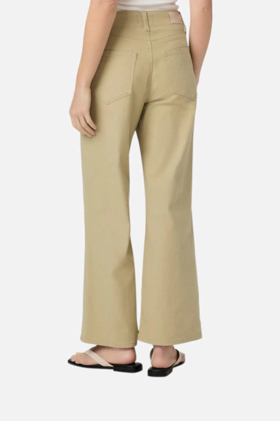 Paige Ari Wide Leg Pant in Vintage Pale Olive – side view