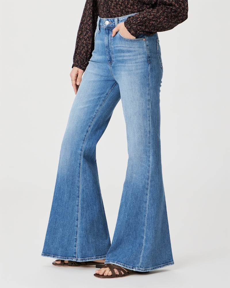 Paige Charlie Flare 32" in Gabriella Distressed – side view