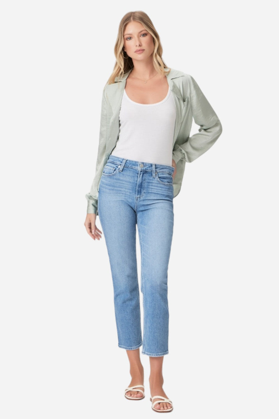 Paige Cindy Crop Jeans in Helena – front view