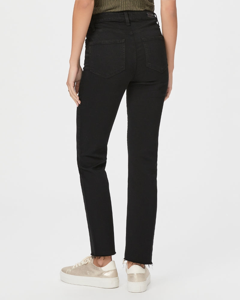 Paige Cindy Raw Hem Pants in Black Shadow – detail
