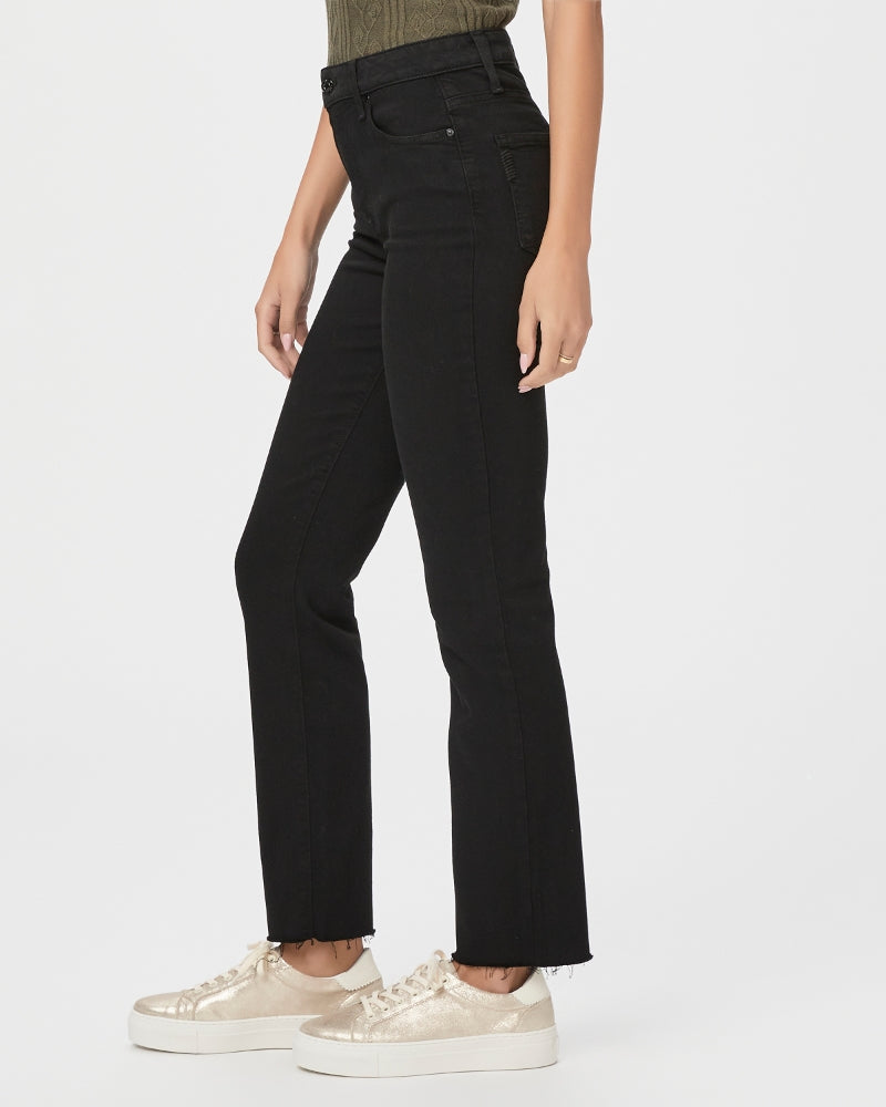 Paige Cindy Raw Hem Pants in Black Shadow – side view
