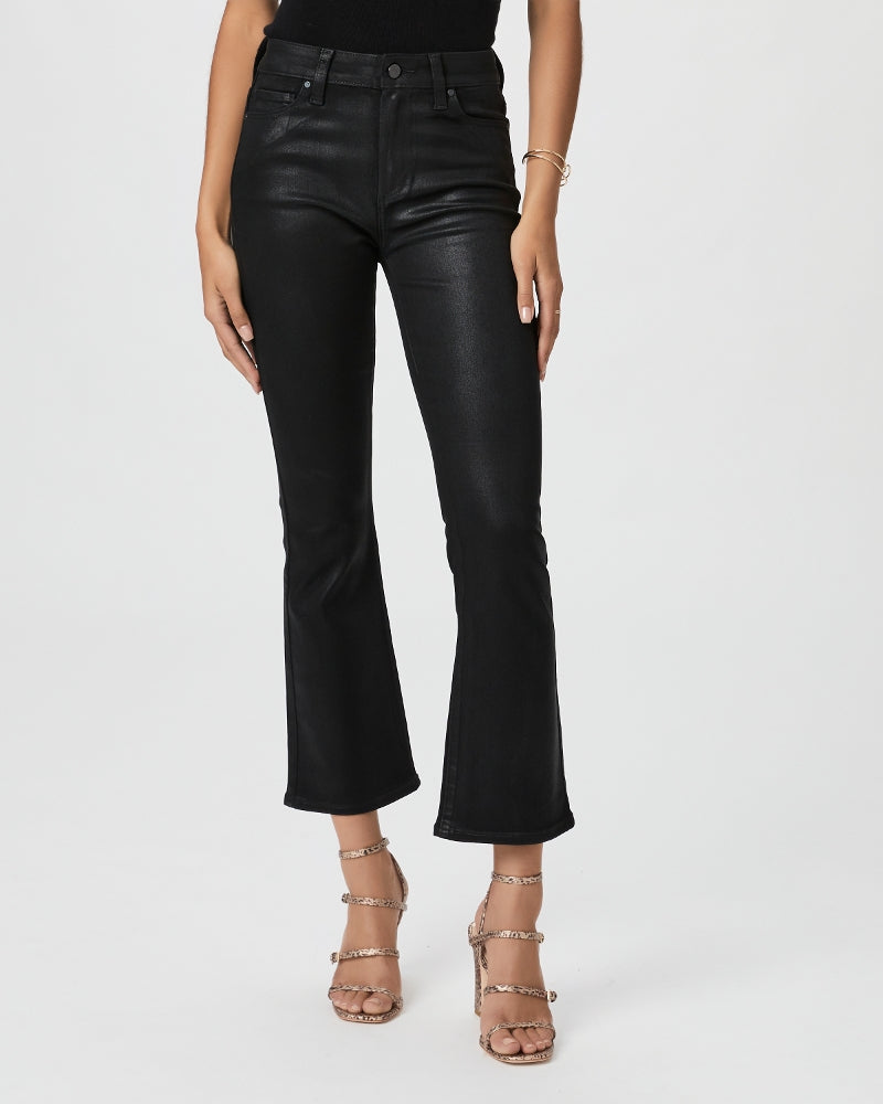 Paige Claudine Pants in Black Fog Luxe Coating – back view