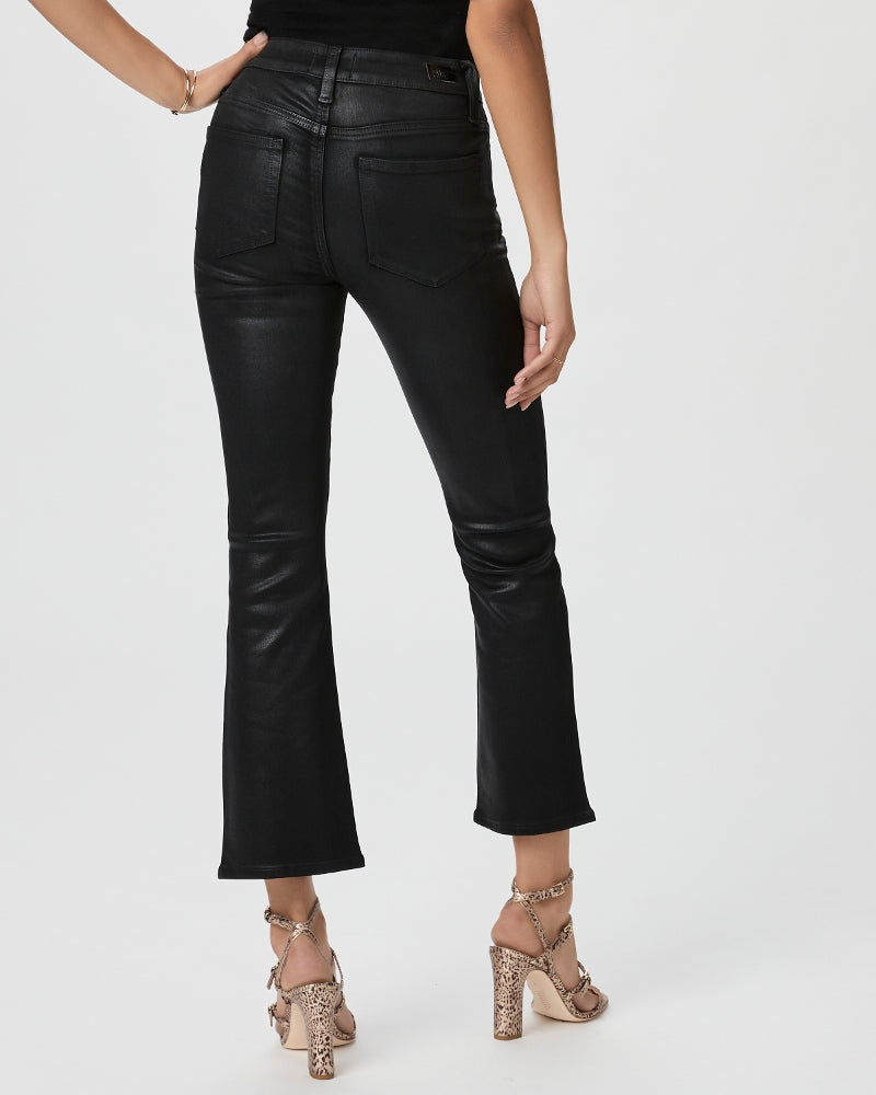 Paige Claudine Pants in Black Fog Luxe Coating – detail