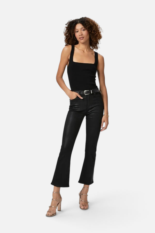 Paige Claudine Pants in Black Fog Luxe Coating