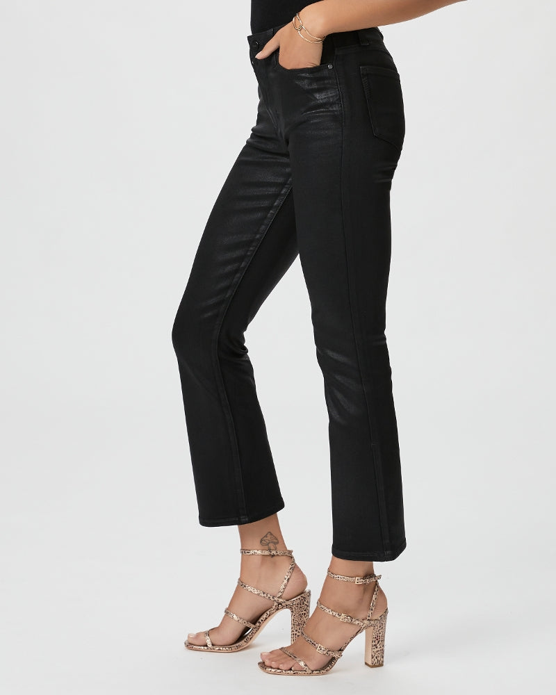 Paige Claudine Pants in Black Fog Luxe Coating – side view