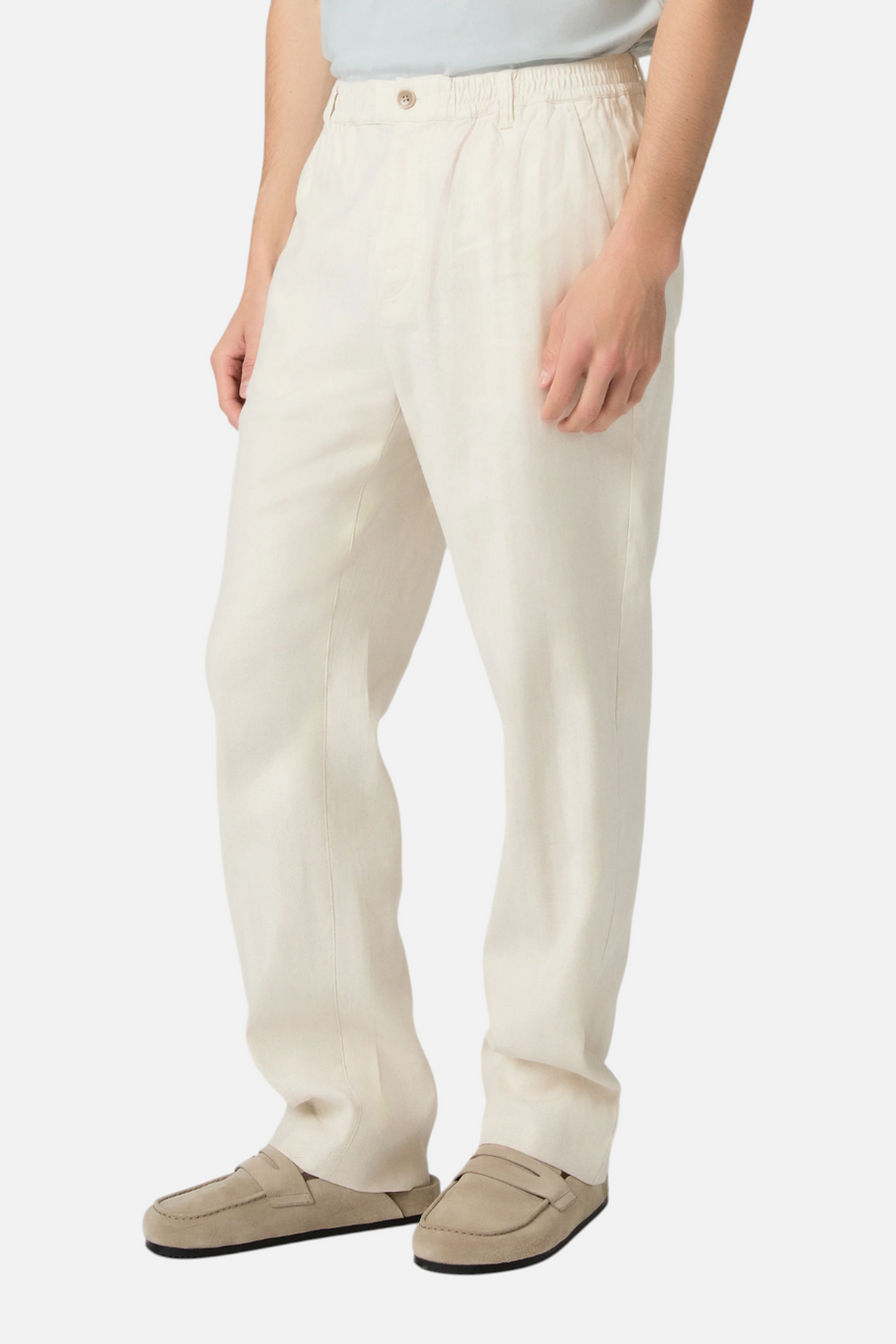 Paige Eberton Pant in Fossil Herringbone – side view