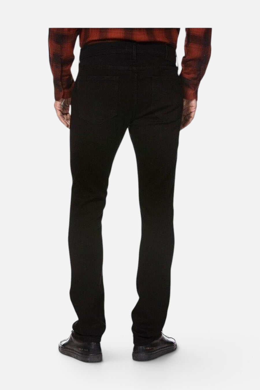 Paige Federal Jean In Black Shadow – side view