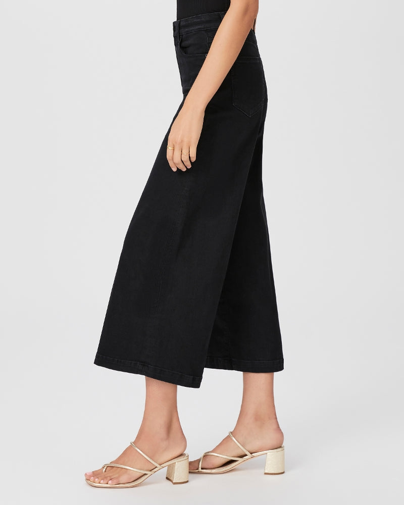 Paige Frankie Denim Pants in Black Caviar – detail