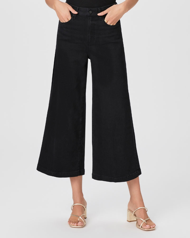 Paige Frankie Denim Pants in Black Caviar – flat lay