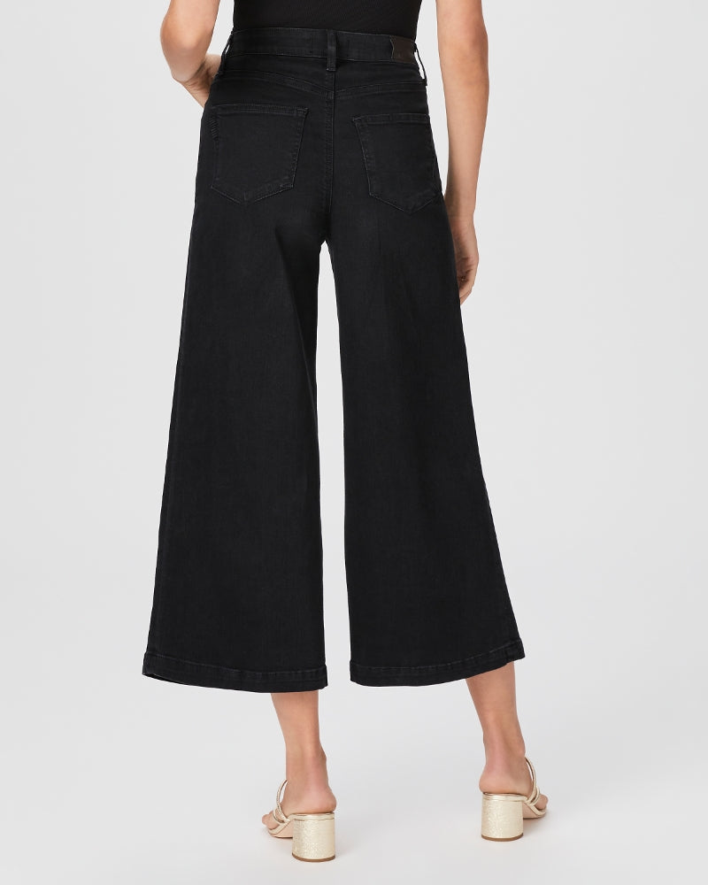 Paige Frankie Denim Pants in Black Caviar – side view